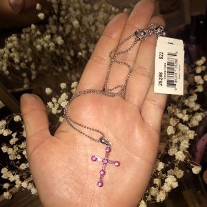 Diamond cross necklace